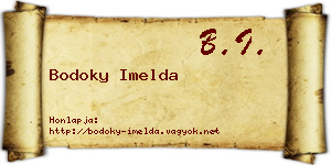 Bodoky Imelda névjegykártya